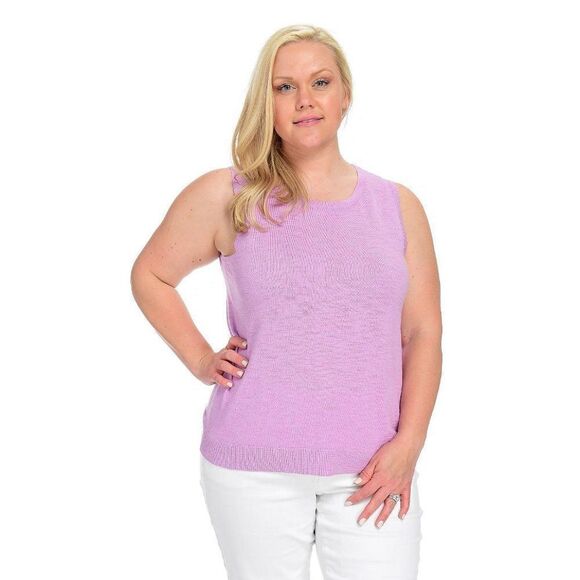 Christopher & Banks Perfect Plus Size Sweater Tank in Orchid - Size 14W - Picture 1 of 3